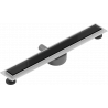 Mexen Flat 360° MGB linijinis pasukamas nutekėjimas 60 cm, juodas stiklas - 1026060-40