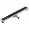 Mexen Flat 360° MGB linijinis pasukamas nutekėjimas 60 cm, juodas stiklas - 1026060-40
