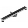 Mexen Flat 360° MGB linijinis rotacinis nutekėjimas 70 cm, Juodas stiklas - 1026070-40