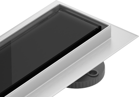 Mexen Flat 360° MGB linijinis sukamasis nutekėjimas 70 cm, juodas stiklas - 1026070-40