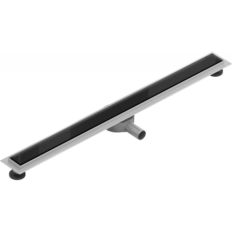 Mexen Flat 360° MGB rotacinis linijinis nutekėjimo takas 80 cm, juodas stiklas - 1026080-40