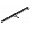 Mexen Flat 360° MGB pasukamas linijinis nutekėjimas 80 cm, juodas stiklas - 1026080-40