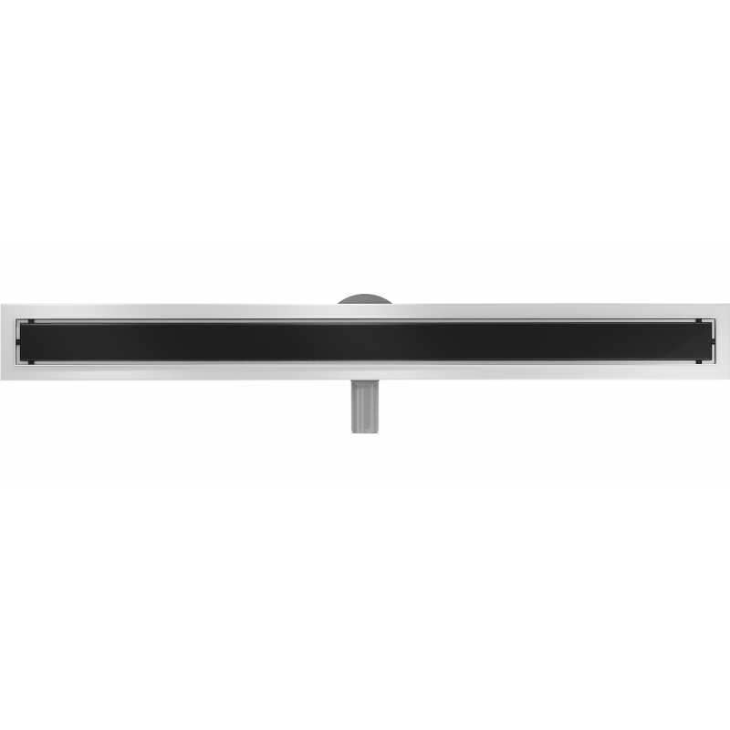 Mexen Flat 360° MGB rotacinis linijinis nutekamasis 90 cm, juodas stiklas - 1026090-40