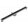 Mexen Flat 360° MGB rotacinis linijinis nutekamasis 90 cm, juodas stiklas - 1026090-40