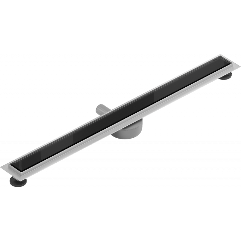 Mexen Flat 360° MGB linijinis pasukamas nutekamasis latakas 100 cm, juodas stiklas - 1026100-40