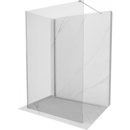 Mexen Kioto dušo pertvara Walk-in 130 x 80 cm, permatoma, chromuota - 800-130-212-01-00-080