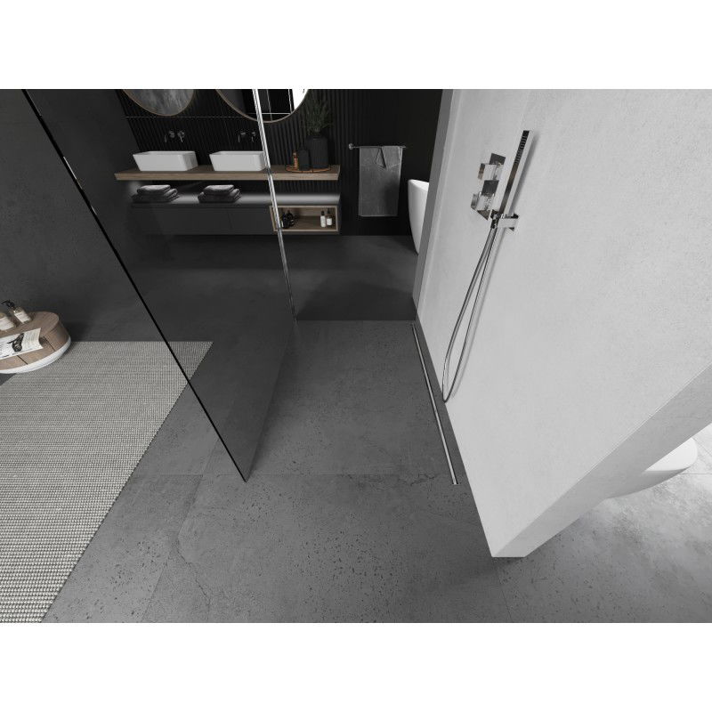 Mexen Kioto dušo siena Walk-in 90 x 85 cm, skaidri, chromas - 800-090-212-01-00-085