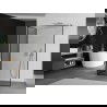 Mexen Kioto dušo siena Walk-in 130 x 70 cm, juodas raštas, chromas - 800-130-212-01-70-070