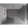 Mexen Kioto dušo sienelė Walk-in 100 x 95 cm, permatoma, šlifuoti vario atspalviai - 800-100-202-65-00-095