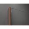 Mexen Kioto dušo sienelė Walk-in 100 x 95 cm, permatoma, šlifuoti vario atspalviai - 800-100-202-65-00-095