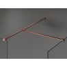 Mexen Kioto dušo sienelė Walk-in 100 x 95 cm, permatoma, šlifuoti vario atspalviai - 800-100-202-65-00-095