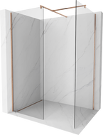 Mexen Kioto dušo sienelė Walk-in 105 x 90 cm, permatoma, šlifuota varis - 800-105-202-65-00-090