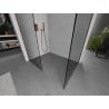 Mexen Kioto walk-in dušo sienelė 120 x 70 cm, skaidri, poliruota varis - 800-120-202-65-00-070
