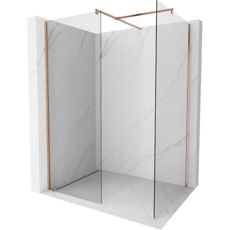 Mexen Kioto Walk-in dušo sienelė 180 x 70 cm, skaidri, šlifuota varis - 800-180-202-65-00-070