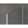 Mexen Kioto Dušo siena Walk-in 140 x 120 cm, permatoma, balta - 800-140-212-20-00-120