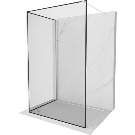 Mexen Kioto walk-in dušo siena 90 x 90 cm, juodas raštas, baltas - 800-090-212-20-70-090