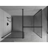 Mexen Kioto dušo siena Walk-in 90 x 70 cm, juodas raštas, juoda - 800-090-202-70-70-070