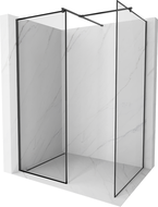 Mexen Kioto Dušo sienelė Walk-in 140 x 70 cm, juodas rėmas, juoda - 800-140-202-70-70-070