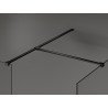Mexen Kioto Dušo sienelė Walk-in 140 x 70 cm, juodas rėmas, juoda - 800-140-202-70-70-070