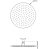 Mexen Kai DR70 potinkinis vonios ir dušo komplektas su lietaus dušu25 cm, Auksinė - 77602DR70251-50