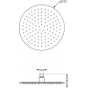 Mexen Kai DR70 potinkinis vonios ir dušo komplektas su lietaus dušu25 cm, Rožinio aukso - 77602DR70251-60