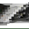 Mexen Kioto dušo pertvara Walk-in 90 x 80 cm, juodas rėmas, auksinis - 800-090-212-50-70-080