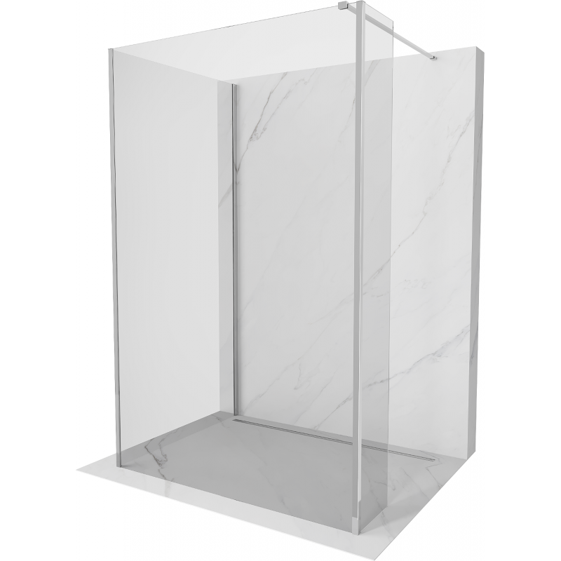 Mexen Kioto Walk-in dušo sienelė 120 x 110 x 30 cm, skaidri, chromuota - 800-120-110-221-01-00-030
