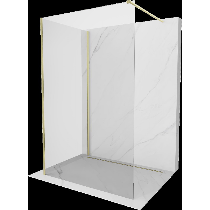 Mexen Kioto Walk-in dušo sienelė 90 x 80 cm, skaidrus, auksinis šlifuotas - 800-090-212-55-00-080