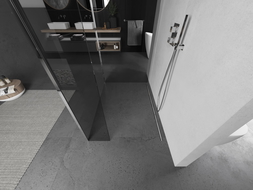 Mexen Kioto Walk-in dušo siena 130 x 115 x 30 cm, skaidri, chrom - 800-130-115-221-01-00-030