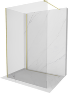 Mexen Kioto dušo siena Walk-in 100 x 90 cm, skaidri, šlifuota auksinė - 800-100-212-55-00-090