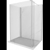 Mexen Kioto Walk-in dušo siena 100 x 90 x 40 cm, permatoma, chromuota - 800-100-090-221-01-00-040