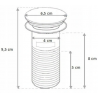 Mexen pusiau sifonas kvadratinis su keramikinio paspaudimo mechanizmu, su persipylimu, chromo/baltas - 7992060-02