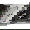 Mexen Kioto dušo siena Walk-in 140 x 70 cm, juodas raštas, auksu šlifuotas - 800-140-212-55-70-070