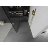 Mexen Kioto Dušo pertvara Walk-in 90 x 80 cm, juodas rėmas, auksinis šepečiu valytas - 800-090-212-55-70-080