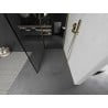 Mexen Kioto dušo sienelė Walk-in 90 x 90 cm, juodas raštas, auksinis matinimas - 800-090-212-55-70-090