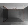 Mexen Kioto dušo pertvara Walk-in 120 x 115 cm, skaidri, rausvas auksas - 800-120-212-60-00-115