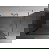 Mexen Kioto Walk-in dušo siena 140 x 70 cm, juodas raštas, rožinė auksinė - 800-140-212-60-70-070