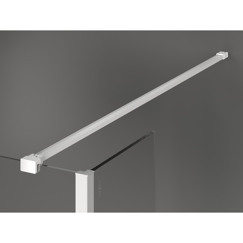 Mexen Kioto dušo sienelė Walk-in 105 x 100 x 30 cm, permatoma, balta - 800-105-100-221-20-00-030