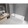 Mexen Alex vieno sparno dušo pertvara 70 x 140 cm, juodas rėmelis - 893-070-001-70-70