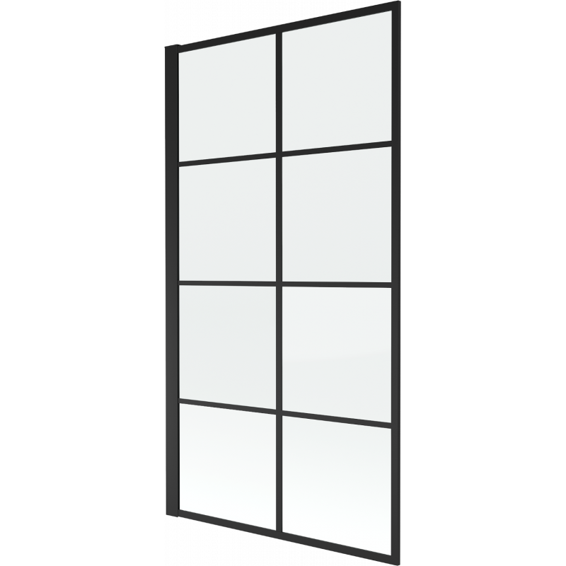Mexen Alex vienos dalies vonios pertvara 80 x 140 cm, juodas tinklelis - 893-080-001-70-77