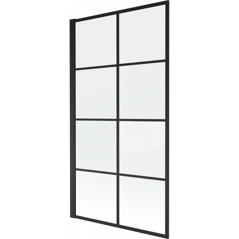 Mexen Alex vieno skydelio vonios pertvara 70 x 140 cm, juodas tinklelis fix - 893-070-000-70-77