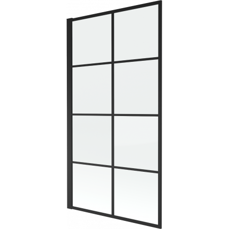 Mexen Alex vieno skydelio vonios pertvara 70 x 140 cm, juodas tinklelis fix - 893-070-000-70-77