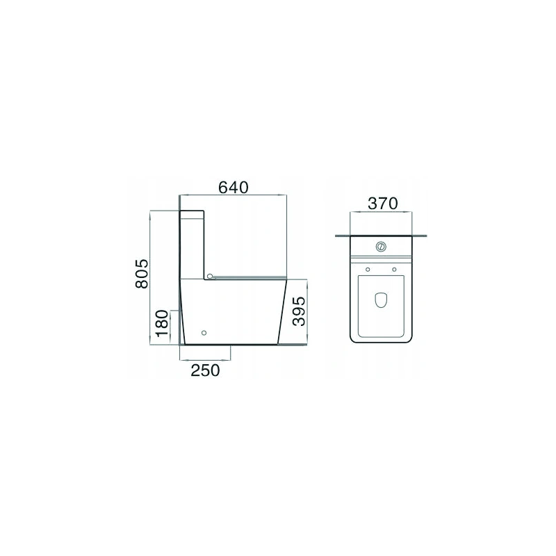 Mexen Cube kompaktiškas tualetas su lėtai užsidarančia dangčiu, baltas - 31014000