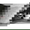 Mexen Kioto walk-in dušo siena 140 x 70 x 40 cm, skaidri, balta - 800-140-070-221-20-00-040
