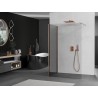 Mexen Kioto dušo siena "Walk-in" 130 x 90 cm, permatomas, šlifuota varis - 800-130-212-65-00-090
