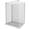 Mexen Kioto dušo siena "Walk-in" 130 x 90 cm, permatomas, šlifuota varis - 800-130-212-65-00-090