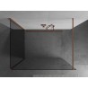 Mexen Kioto dušo siena "Walk-in" 130 x 90 cm, permatomas, šlifuota varis - 800-130-212-65-00-090