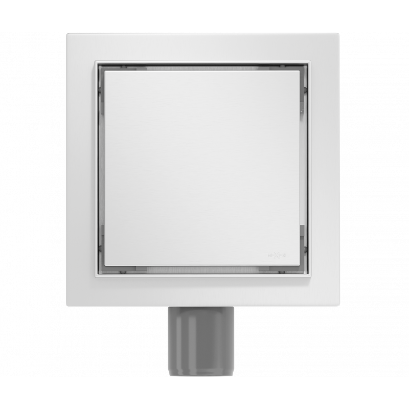 Mexen Flat-Q M13 grindų nutekėjimas, kvadratinis, 15 x 15 cm, nerūdijantis plienas - 1010015