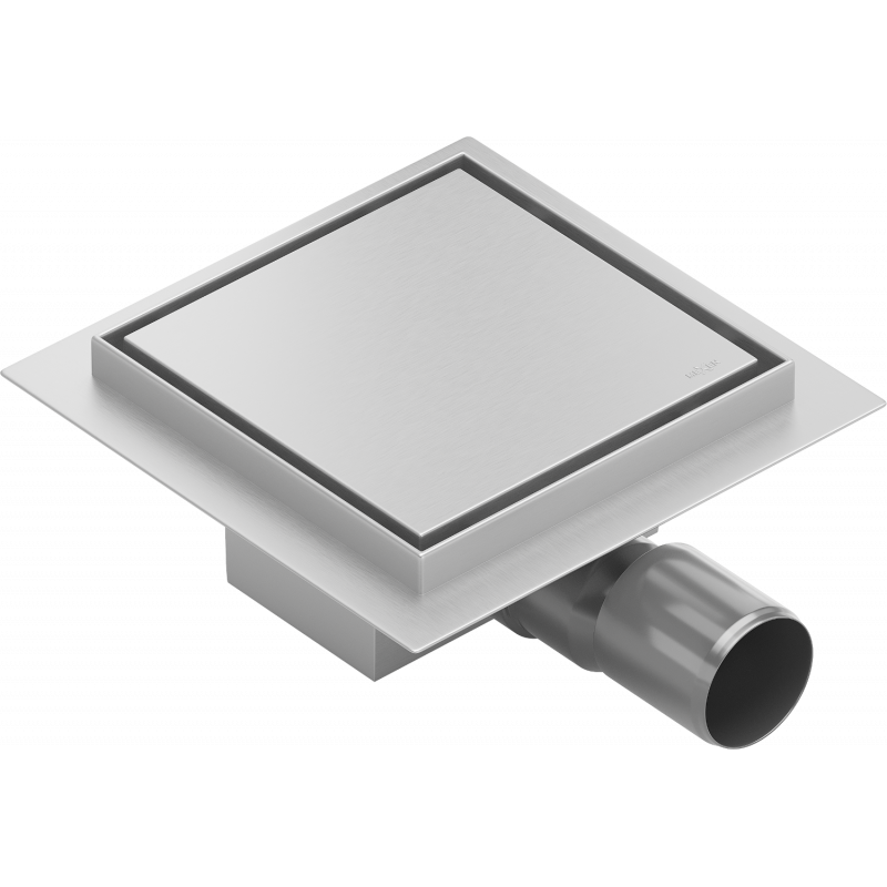 Mexen Flat-Q M13 grindų kvadratinis latakas 15 x 15 cm, inox - 1010015