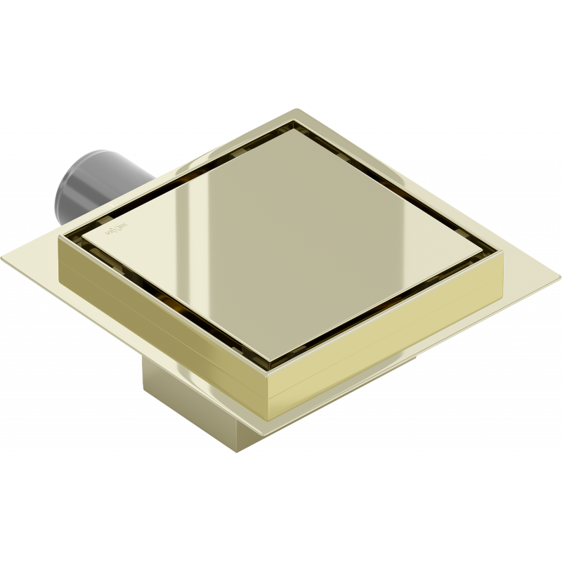 Mexen Flat-Q M13 grindų nutekėjimas kvadratinis 15 x 15 cm, auksinis - 1510015